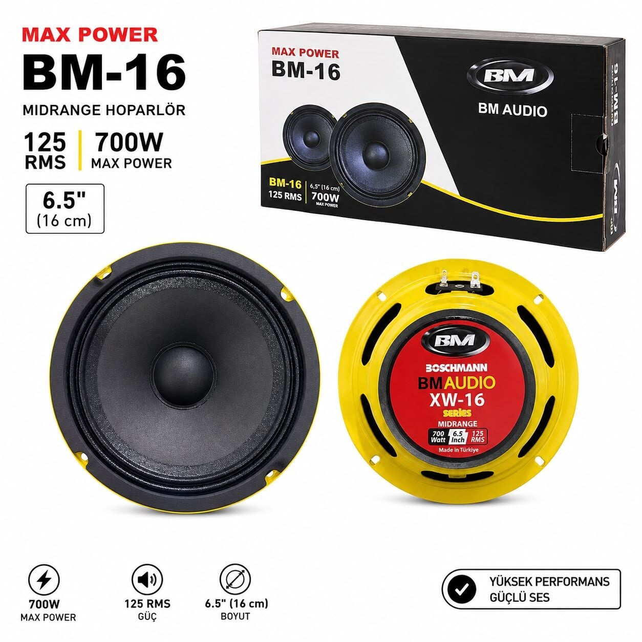 BOSCHMANN BM-16 16CM 6.5'' MİDRANGE ÇİFT