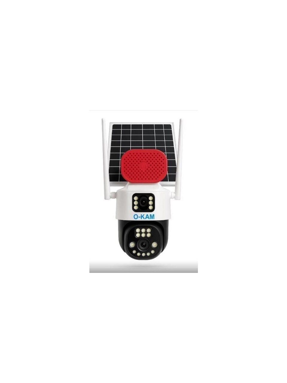 O-Kam 7015 3 Lens Siren + Mikrofon + Hoparlör Wifi Solar Güneş Panelli Kamera