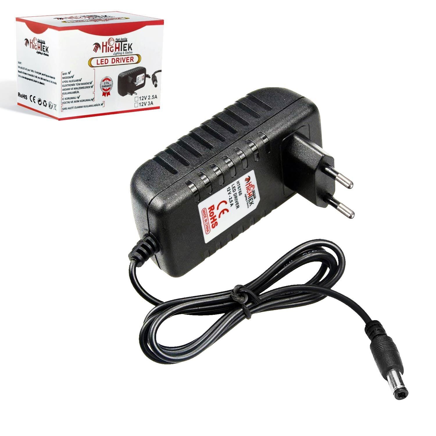 HIGHTEK 12 VOLT 2.5 AMPER ADAPTÖR