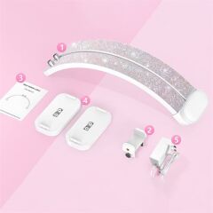 Trled F-550A AB-Pembe Elmas Desenli 55cm Katlanabilir Masa Lambası