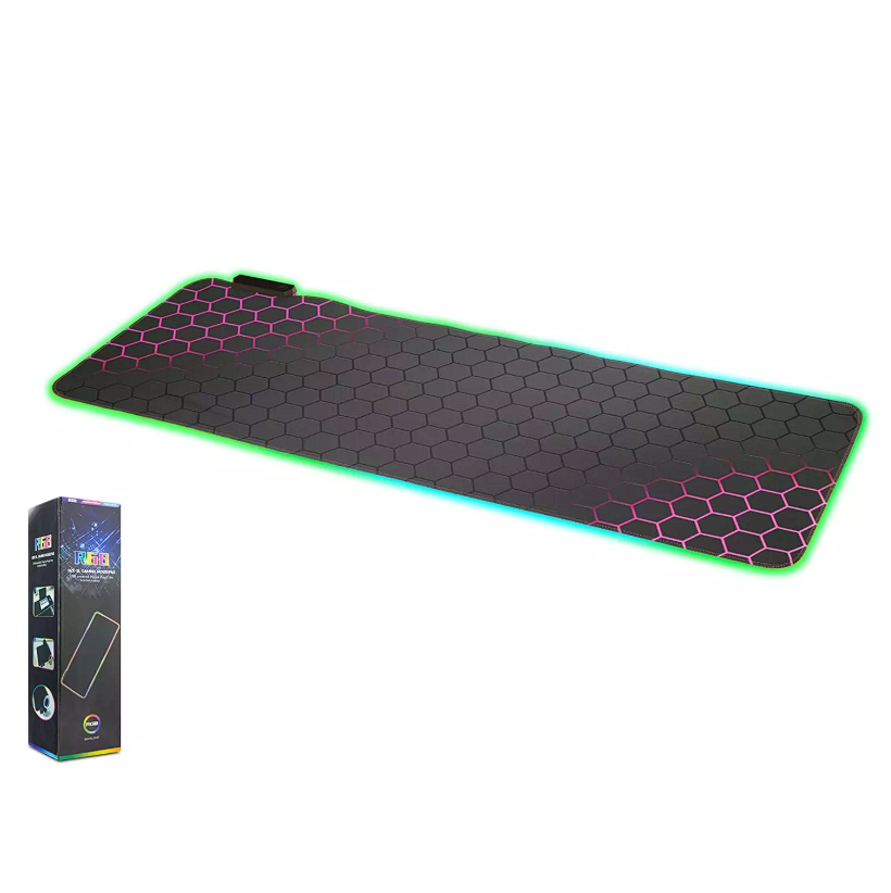 Onezero Zr1002 Rgb Mouse Pad 300*800Mm Petek Desenli Kırmızı