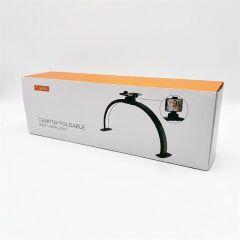 TrLed F-550A Beyaz 55cm Katlanabilir Yarım Ay Protez Tırnak ve Güzellik Uzmanı Masa Lambası Beyaz