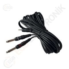 3.5mm STEREO ERKEK 2*6.3 MONO AUDİO KABLO 5mt