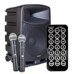 WESTA WAP-15505 400 WATT 15'' 16*2 KANAL 2 YOLLU 2 EL TELSİZ MİKROFONLU BLUETOOTH ÖZELLİKLİ ŞARJLI AKTİF KABİN HOPARLÖR