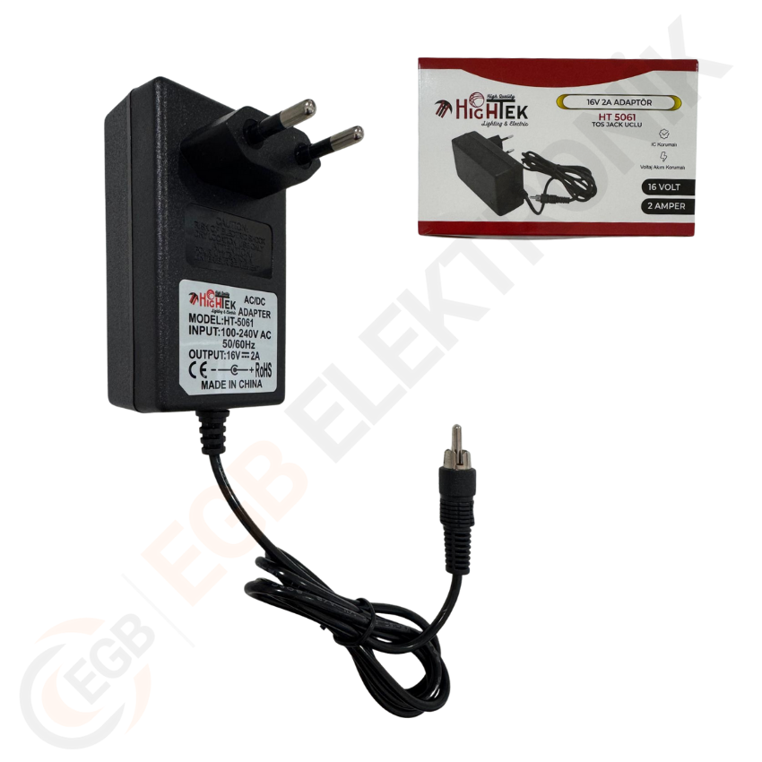 HIGHTEK HT-5061 16v 2a TOS FİŞLİ SANTRAL ADAPTÖRÜ