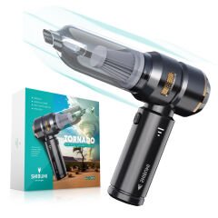 SHIBUMI TORNADA 100 WATT 6000MAH 16000PA ÇEKİŞ GÜCÜ 8 ADET BAŞLIKLI TYPE-C ŞARJLI GÜÇLÜ ÜFLEME ARAÇ İÇİ SÜPÜRGE