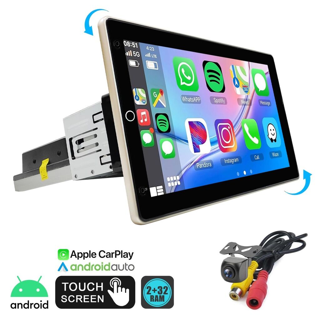 Rose DC-8610BT-232 A100 işlemci 10.1'' Android Oto Tablet 2-32 360 Döner Kafa lenova üretim