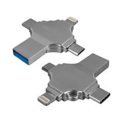 Faster FS-26598 4 IN 1 16Gb Flash Bellek (USB - TYPE-C - Micro USB - Lightning)