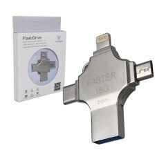 Faster FS-26598 4 IN 1 16Gb Flash Bellek (USB - TYPE-C - Micro USB - Lightning)