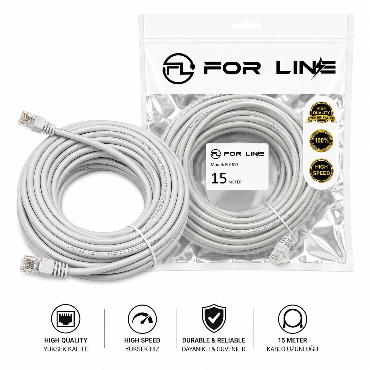 FOR LİNE 15M CAT6 PATCH KABLO (AVD-105)