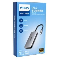 Philips SWR1602T/93 USB-C 7'si 1 Arada 8K DP + Dual 4K HDMI 100W PD Çok Fonksiyonlu Hub