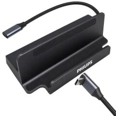 Philips SWR1691A/93 USB-C 6'sı 1 Arada Stand Tasarımlı Hub - 4K 60Hz HDMI, 1000Mbps LAN, 100W PD