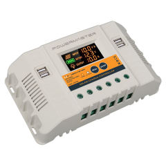 Powermaster PM-60A 12V-24V-36V-48V 60 Amper 4 USB'li Dijital Otomatik Solar Şarj Regülatörü