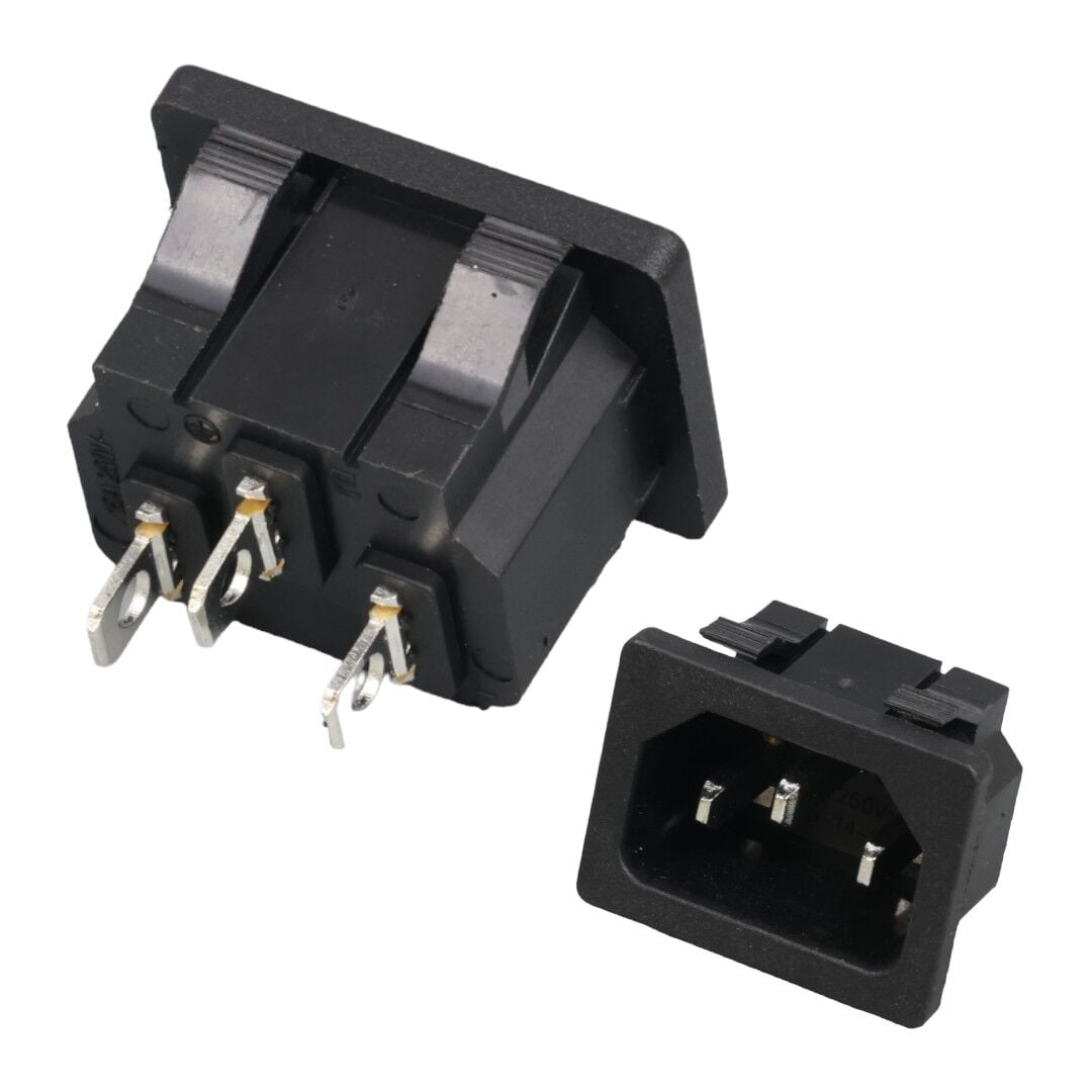 IC-212B C14 GÜÇ SOKETİ ERKEK KULAKSIZ AS-04 EG-8052 (AN-14)