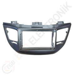 OTO TABLET ÇERÇEVE HYUNDAI TUCSON 2016+ 9'' GÜMÜŞ TAC-078