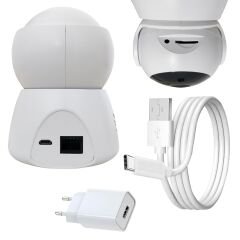 Rose AHD-20600 Wifi Kamera 360 Derece Sesli İç Mekan 1080p R24