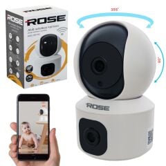 Rose AHD-30150 Wifi Akıllı Kamera 360 Derece Sesli İç Mekan 1080p