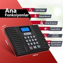 Hello F60D DC 5V 1A Kablosuz Intercom Sistemi 18 Kanal Kapalı Devre Sesli İletişim Çözümü
