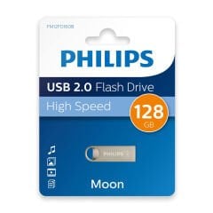 Philips FM12FD160B/00 128GB Moon Klasik Gümüş USB 2.0 Metal Flash Bellek