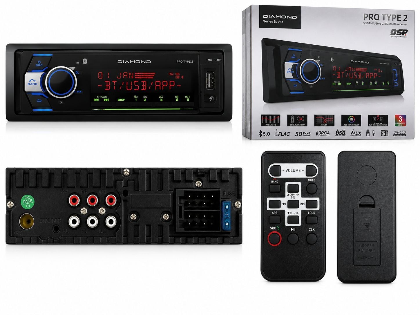 DİAMOND TYPE2 PRO2 DSP BT OTO TEYP