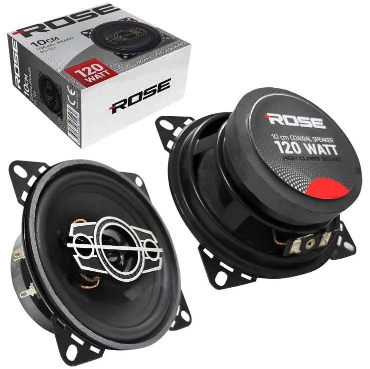 Oto Hoparlör 10cm 120w Tweeterli 1 Adet Rose RS-101