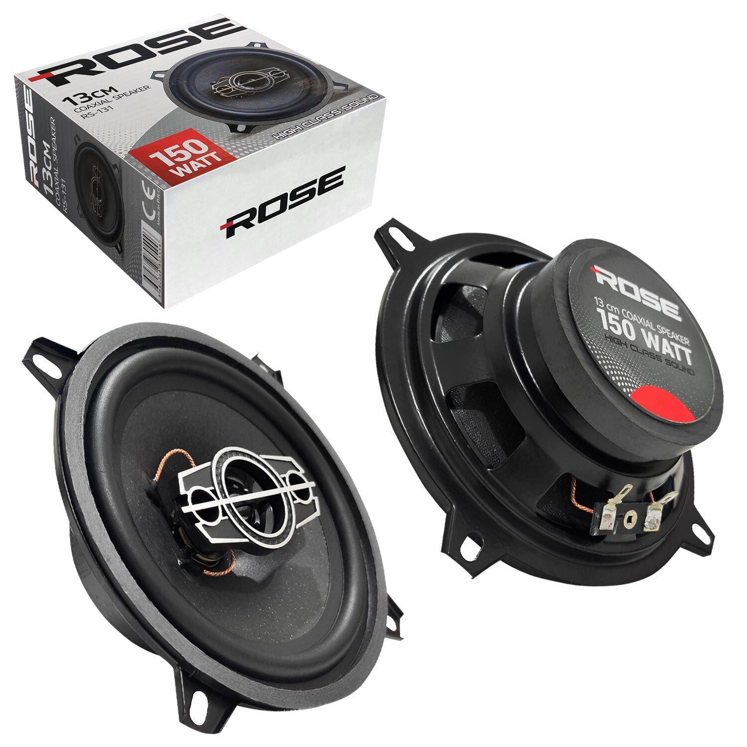 Oto Hoparlör 13cm 150w Tweeterli 1 Adet Rose RS-131