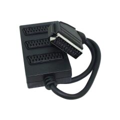 Elektromer 3lü Scart Dağıtıcı (1 Erkek-3 Dişi Scart)