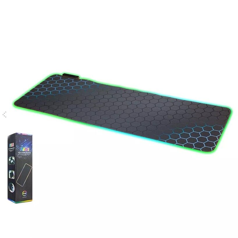 Onezero Zr1001 Rgb Mouse Pad 300*800Mm Petek Desenli Mavi