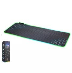 Onezero Zr1001 Rgb Mouse Pad 300*800Mm Petek Desenli Mavi