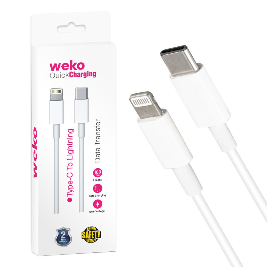 WEKO WK-21445 TYPE-C TO LIGHTNING 1 METRE ŞARJ KABLOSU