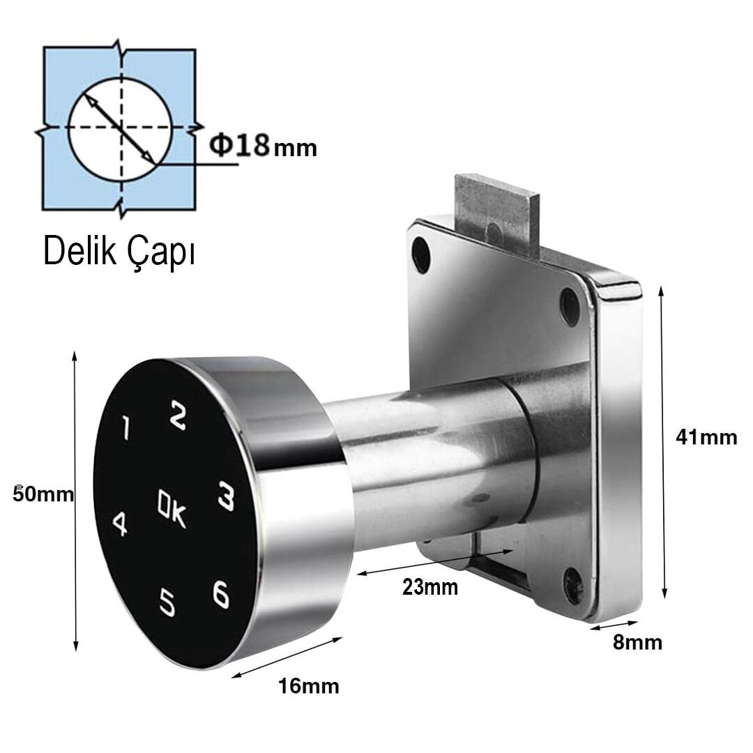 POWERMASTER PM-26730 ÇEKMECE DOLAP KİLİDİ DİJİTAL NUMARALI STANDART