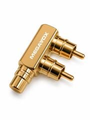 MEGAVOX ÇEVİRİCİ JACK BİRLEŞTİRİCİ 2 RCA ERKEK TO 1 RCA DİŞİ METAL GOLD (AKS-15)