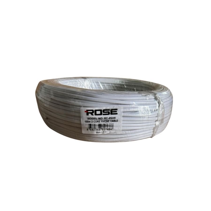 BEYAZ 2'Lİ TELEFON KABLOSU 100metre RC-850-W
