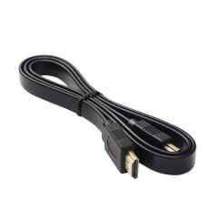 PowerMaster HK-25508 Düz Siyah 1.5 Metre Flat Yassı Gold Uçlu 19 Pin HDMI Kablo