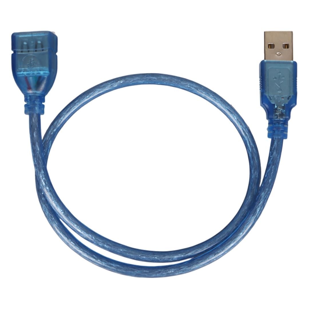 ŞEFFAF MAVİ 50 CM USB 2.0 UZATMA KABLOSU EG-6523 (AVD-389)