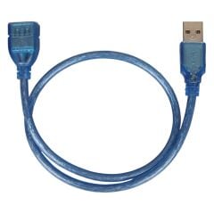 ŞEFFAF MAVİ 50 CM USB 2.0 UZATMA KABLOSU EG-6523 (AVD-389)