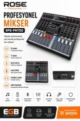 ROSE RP8-PM700 8 KANAL POWER MIXER