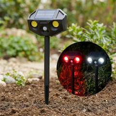 PowerMaster PM-29074 Beyaz ve Kırmızı Renkli Hareket Sensörlü Solar Bahçe Aydınlatması