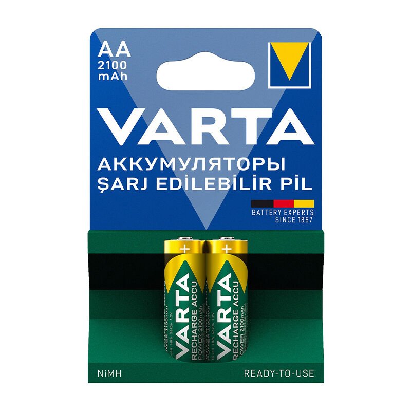 NI-MH 1.2V 2100 MAH HR6 AA ŞARJLI 2Lİ KALEM PİL VARTA