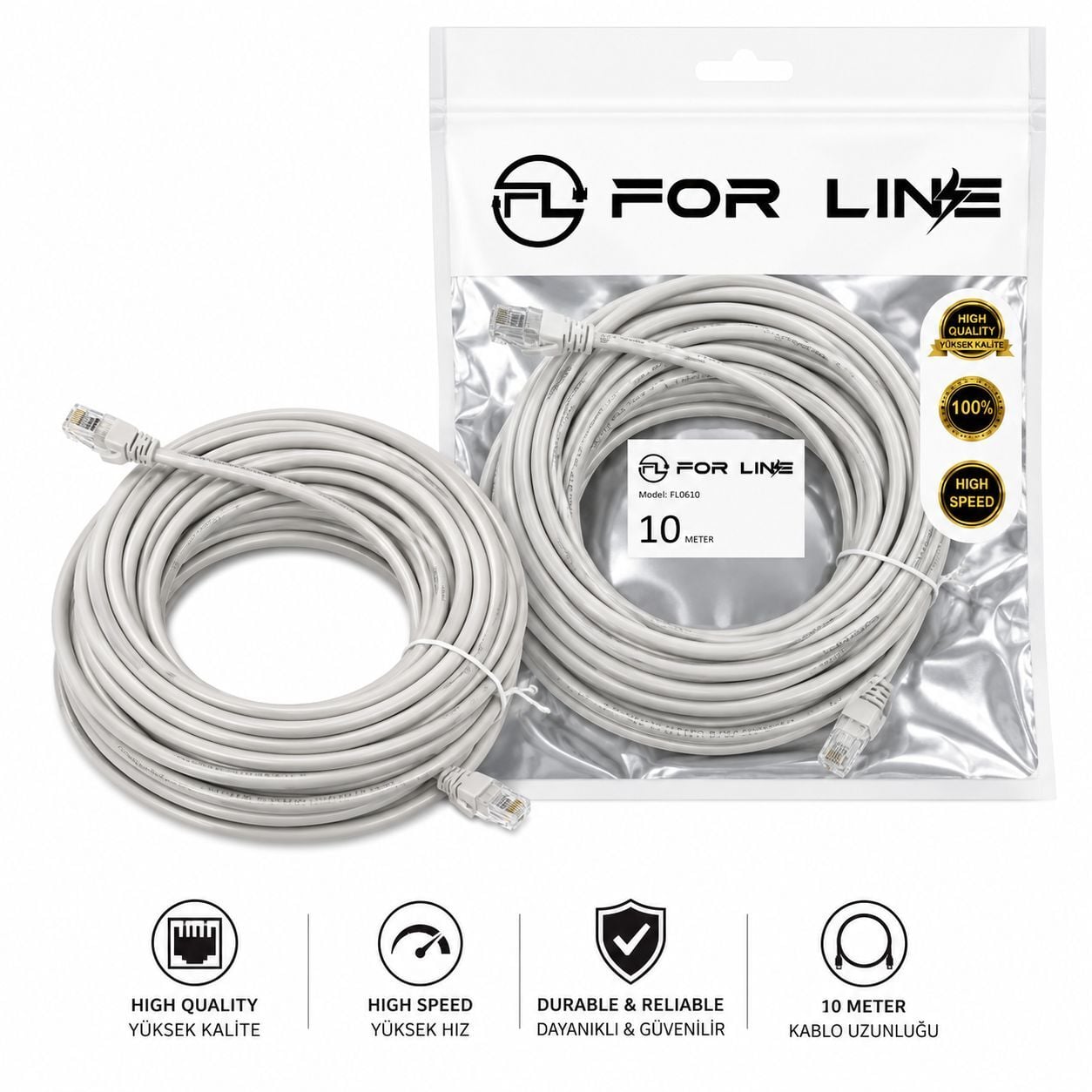 FOR LİNE 10M CAT6 PATCH KABLO (AVD-262)