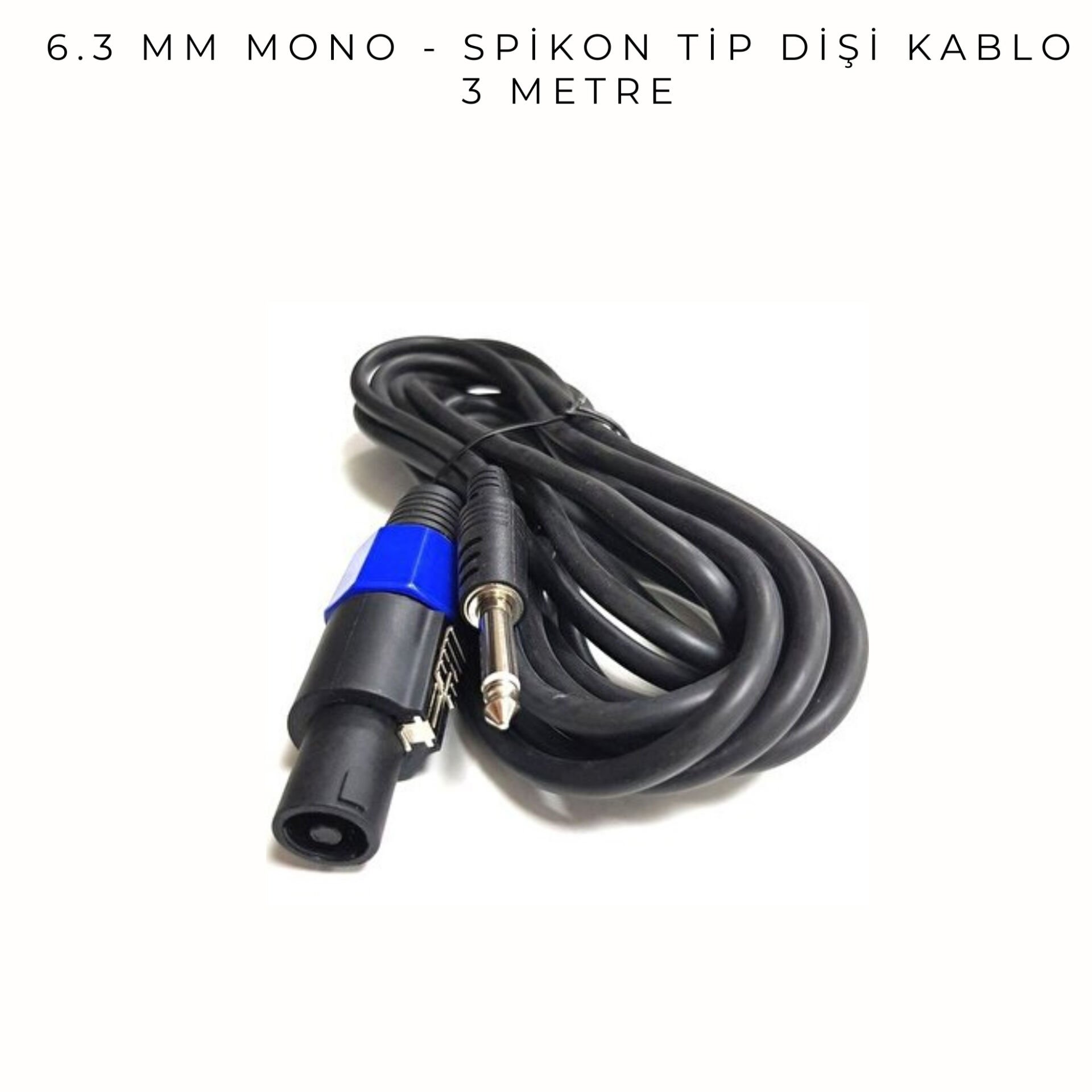 6.3 MM MONO-SPEKON KABLO 3 METRE (AVD-316)