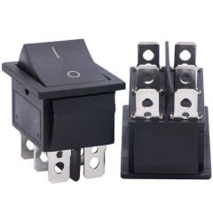 IŞIKSIZ GENİŞ 6P SİYAH ON/OFF AÇMA KAPAMA ANAHTAR (IC-109A) AN-29