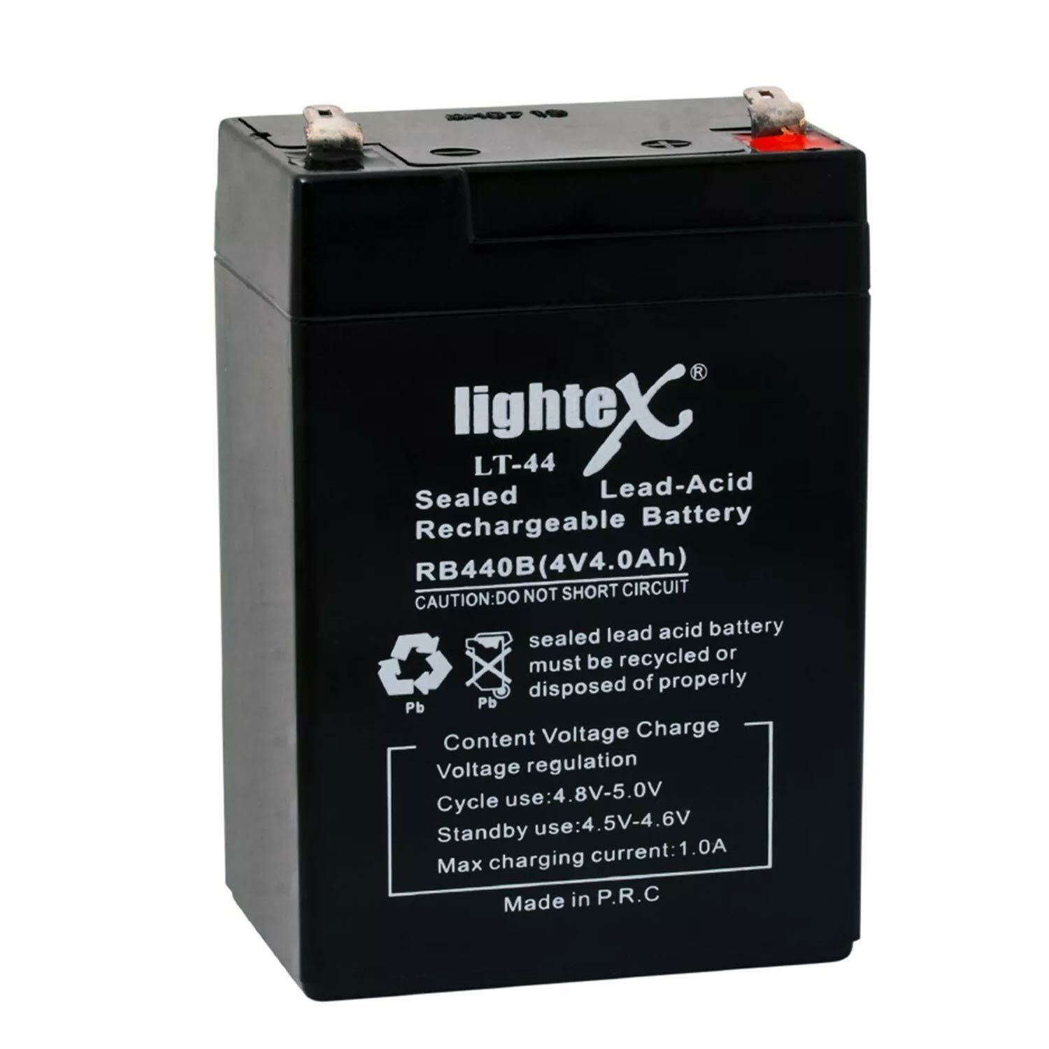 LİGHTEX LT-44 Kuru Akü 4V 4.0Ah (7X10X4.5cm) Işıldak Fener