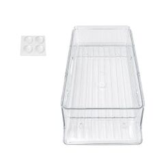 Sunup SN-38899 İki Katlı Yan Askılı Şeffaf Buzdolabı Raflığı 37X14X19.5 cm