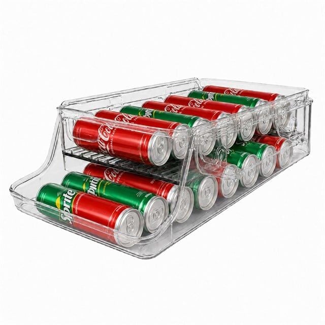 Sunup SN-38899 İki Katlı Yan Askılı Şeffaf Buzdolabı Raflığı 37X14X19.5 cm
