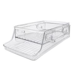 Sunup SN-38899 İki Katlı Yan Askılı Şeffaf Buzdolabı Raflığı 37X14X19.5 cm