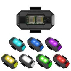 Powermaster PM-20269 Universal Ledli Şarjlı 7 Renkli Motosiklet Araba Uyarı Lambası