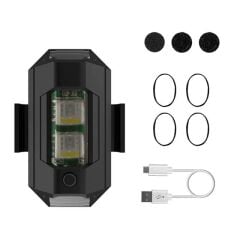 Powermaster PM-20269 Universal Ledli Şarjlı 7 Renkli Motosiklet Araba Uyarı Lambası