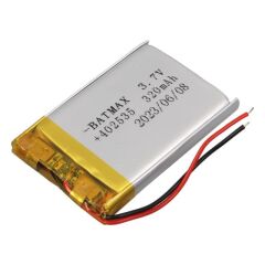 Powermaster PM-29463 3.7V 320mAh 402535 Soketsiz Lityum Polimer (Li-Po) Batarya Şarj Edilebilir Pil