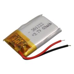Powermaster PM-29461 3.7V 60mAh 301222 Soketsiz Lityum Polimer (Li-Po) Batarya Şarj Edilebilir Pil